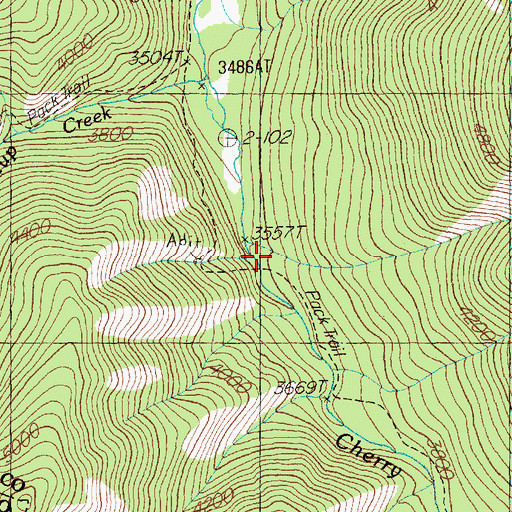 Topographic Map of Annie Lorie Number 1 Mine, MT
