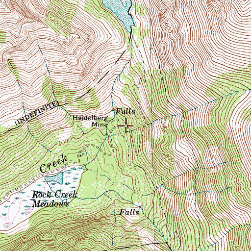 Topographic Map of Upper South Heidelberg Mine, MT