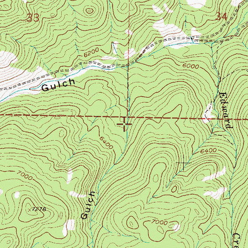 Topographic Map of German Gulch Placer Mine, MT
