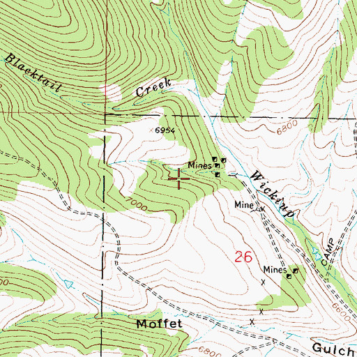 Topographic Map of Clipper Mine, MT