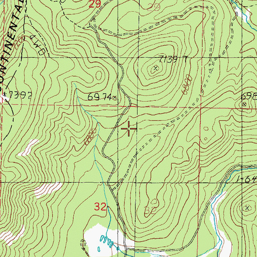 Topographic Map of NW NW Section 32 Mine, MT