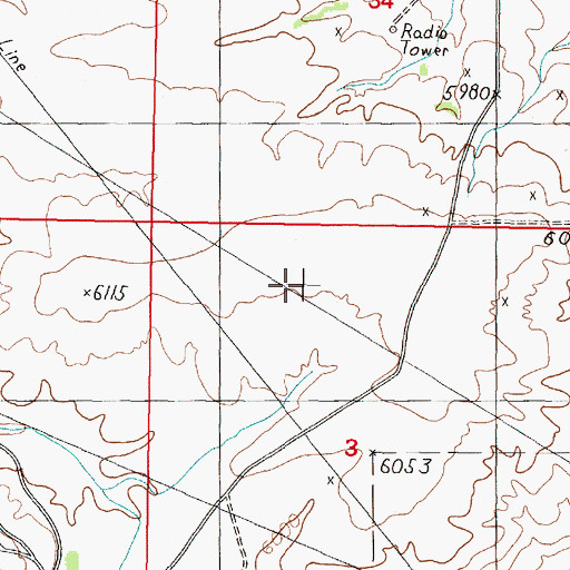 Topographic Map of NE SE Section 4 Mine, MT
