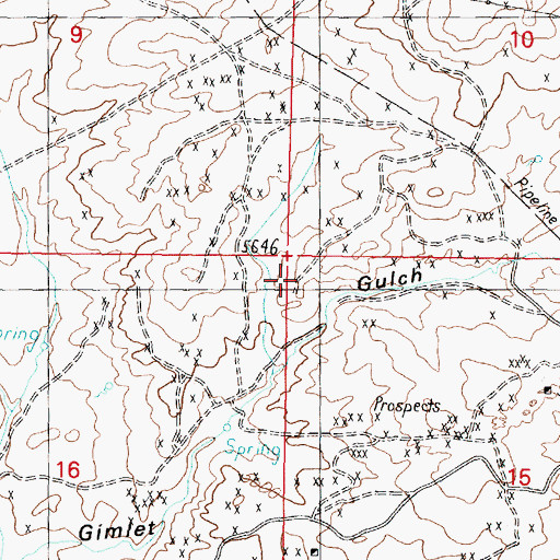 Topographic Map of Great Republic Mine, MT