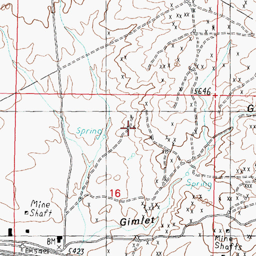 Topographic Map of Last Chance/Tiger Mine, MT
