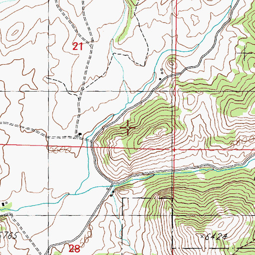 Topographic Map of SE SW Section 19 Mine, MT
