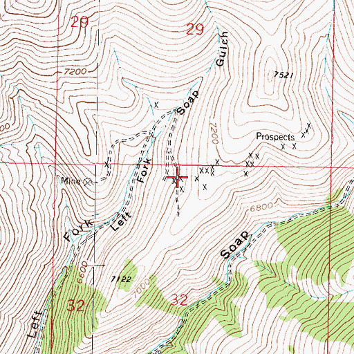 Topographic Map of Summit/Mount Hecla Mine, MT