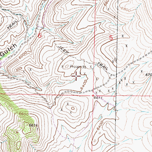 Topographic Map of SE SE Section 30 Mine, MT
