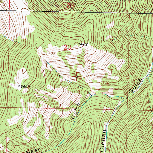 Topographic Map of SW NE Section 6 Mine, MT