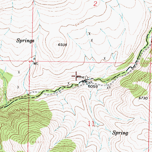 Topographic Map of NE NW Section 11 Mine, MT