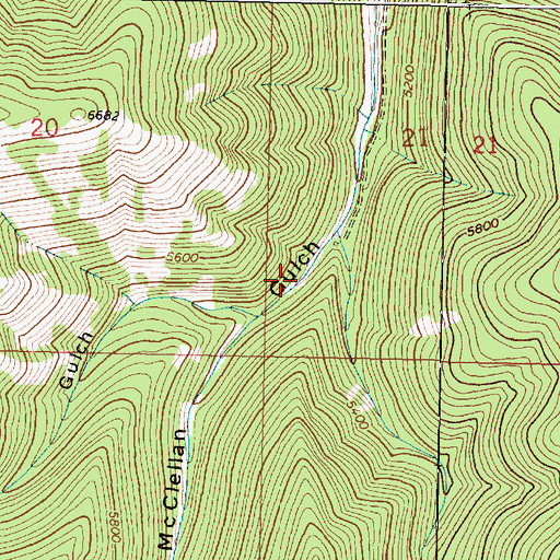 Topographic Map of NW SW Section 5 Mine, MT