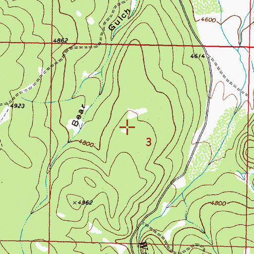 Topographic Map of Tip Top Mine, MT