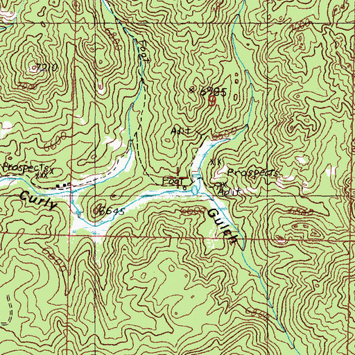 Topographic Map of W SE Section 9 Mine, MT