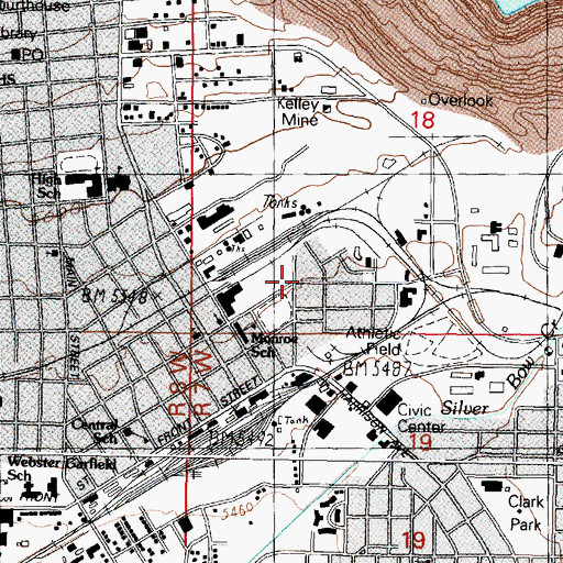 Topographic Map of Heany Mine, MT