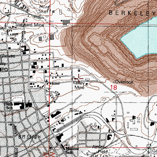 Topographic Map of Otisco Air Shaft, MT