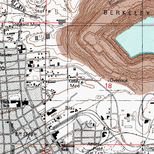 Topographic Map of Otisco Mine, MT