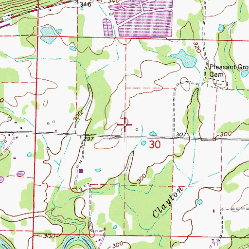 Topographic Map of Big Fish Pond, AR