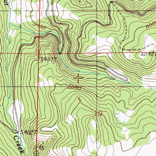 Topographic Map of Buffalo Mine, MT