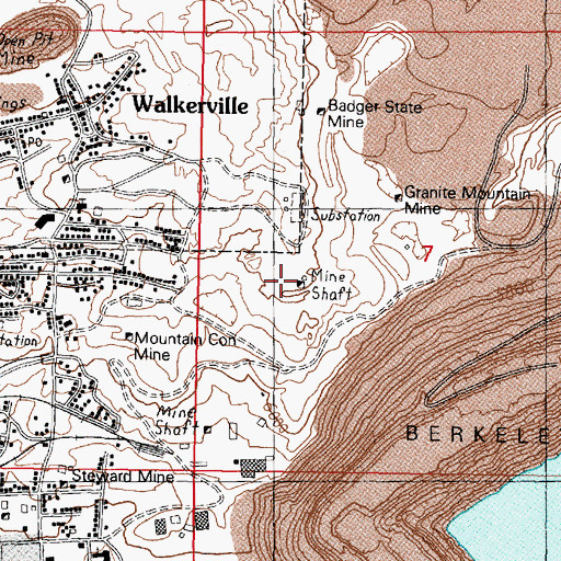 Topographic Map of Diamond Mine, MT