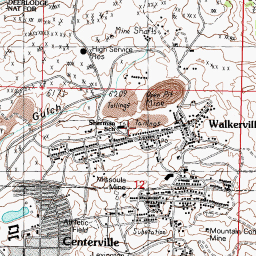 Topographic Map of Paymaster Mine, MT