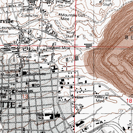 Topographic Map of Parrott Air Shaft, MT