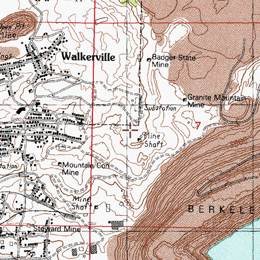 Topographic Map of Wild Bill Number 2 Mine, MT
