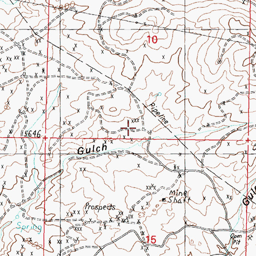 Topographic Map of Antonioli Mine, MT