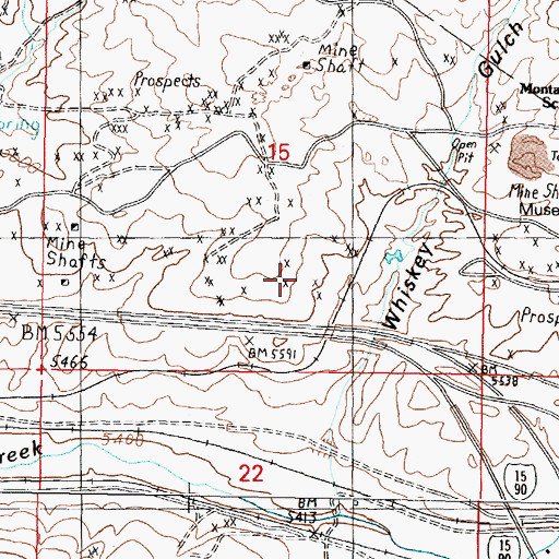 Topographic Map of Garibaldi Mine, MT