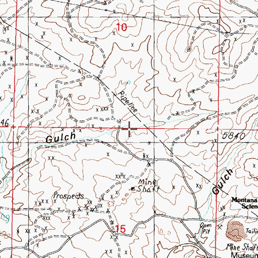 Topographic Map of Plutus, MT
