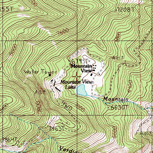 Topographic Map of Mouat Mine, MT