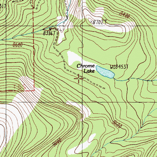 Topographic Map of Benbow Mine, MT