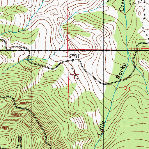 Topographic Map of Benbow Millsite, MT