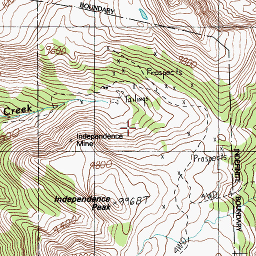 Topographic Map of NW Section 22 Mine, MT