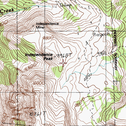 Topographic Map of Omega Mine, MT