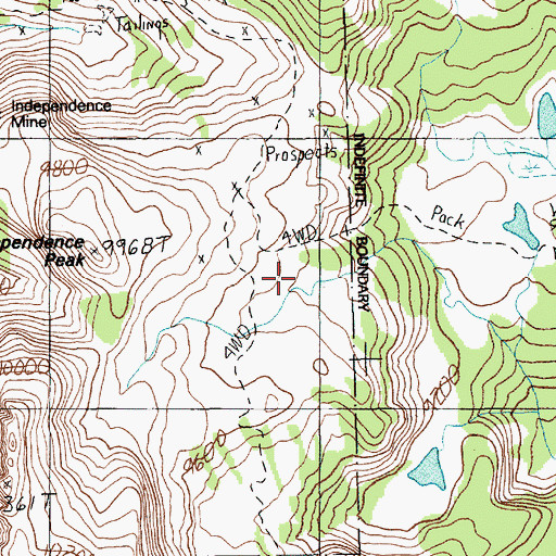 Topographic Map of Delta Mine, MT