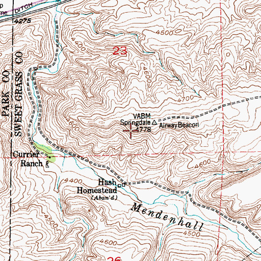 Topographic Map of Calcite Mine, MT