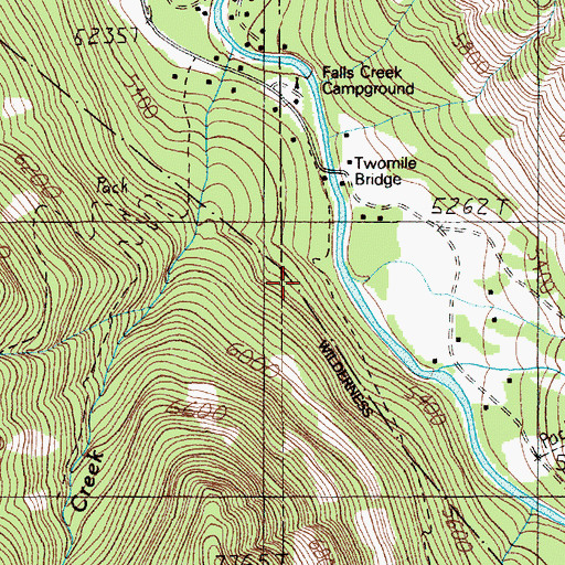 Topographic Map of Nicon Number 1 Mine, MT