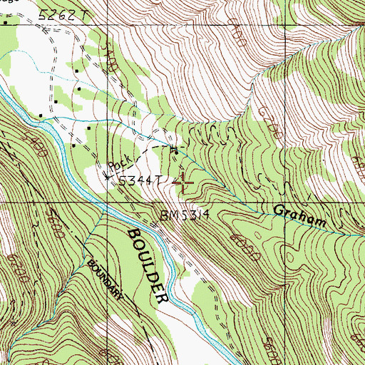 Topographic Map of Upper Gish Mine, MT
