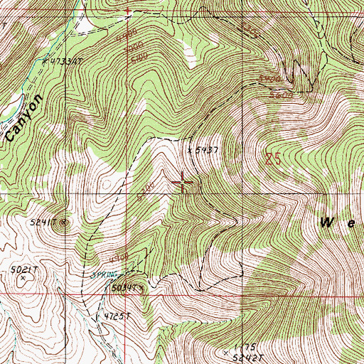 Topographic Map of Monroe Mine, MT