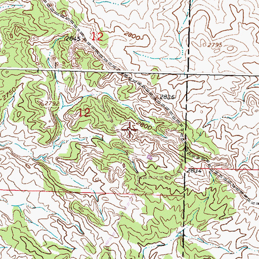 Topographic Map of South Cedar Ridge Mine, MT