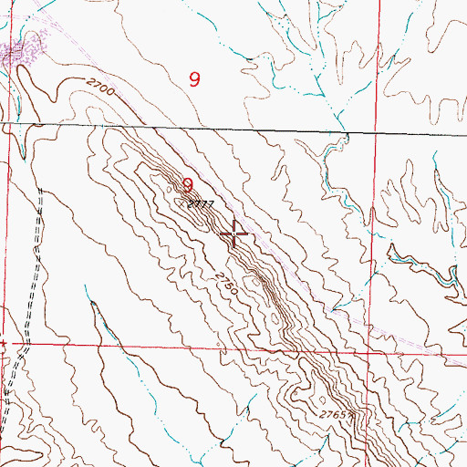 Topographic Map of Starved To Death Haul Road - Nine Mine, MT