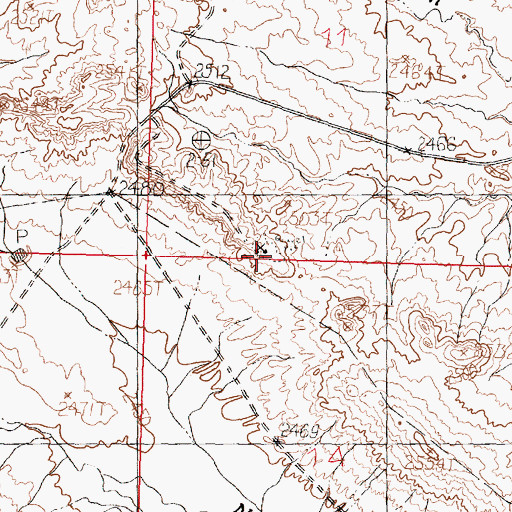 Topographic Map of Bentonite Number 1 Mine, MT