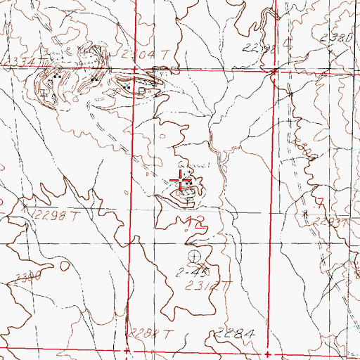Topographic Map of Bentonite Number 3 Mine, MT