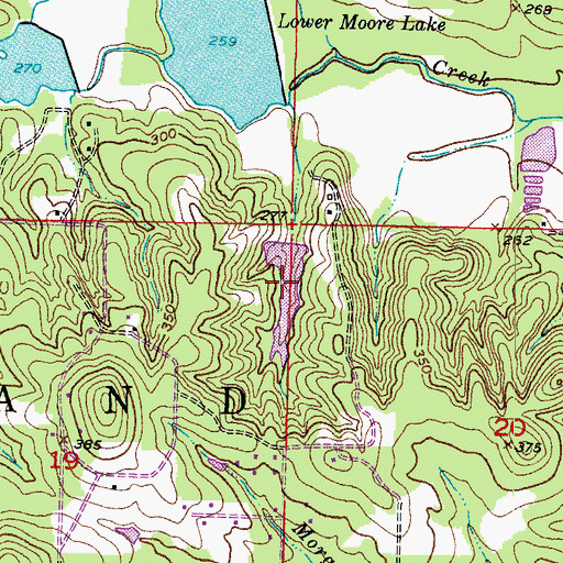 Topographic Map of Gill Lake, AR