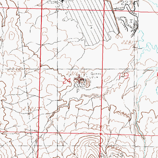 Topographic Map of Bentonite Number 6 Mine, MT