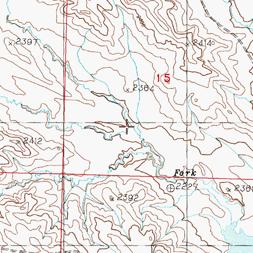 Topographic Map of Hardpan Coulee, MT