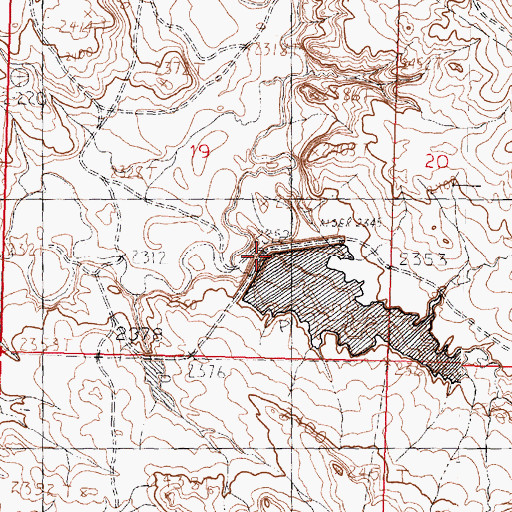 Topographic Map of Coal Bank Coulee, MT