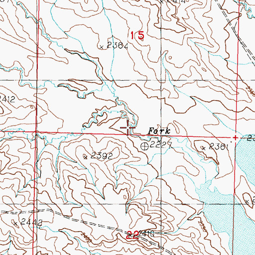 Topographic Map of Pot Hole Coulee, MT