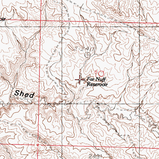 Topographic Map of Far-Nuff Reservoir, MT