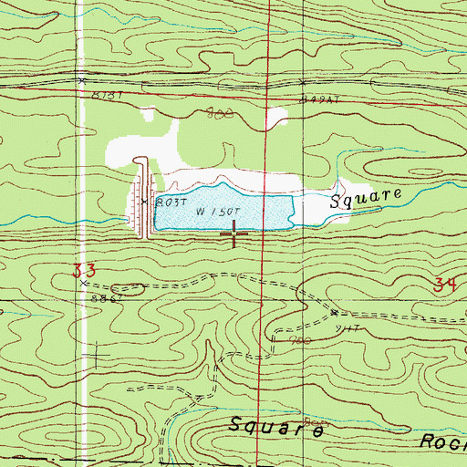 Topographic Map of Poteau River Watershed Site Six Dam, AR