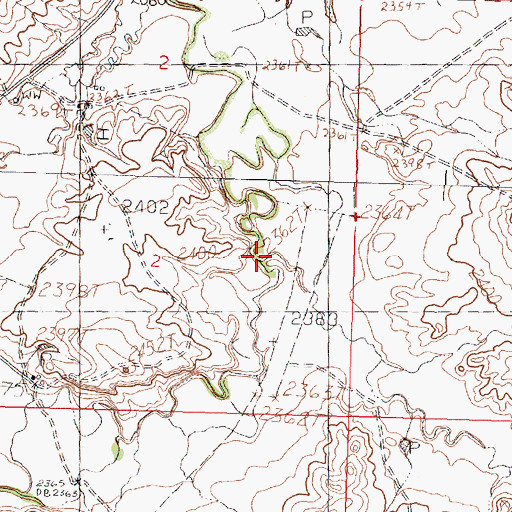 Topographic Map of Hammond Coulee, MT